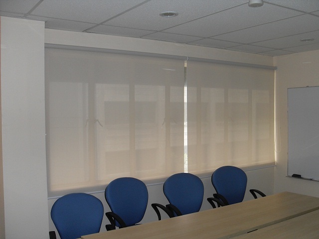 Sunscreen Roller Blinds in Conference Room