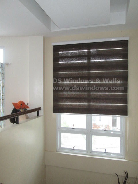 Chic and Functional Combi Blinds for Stair Window