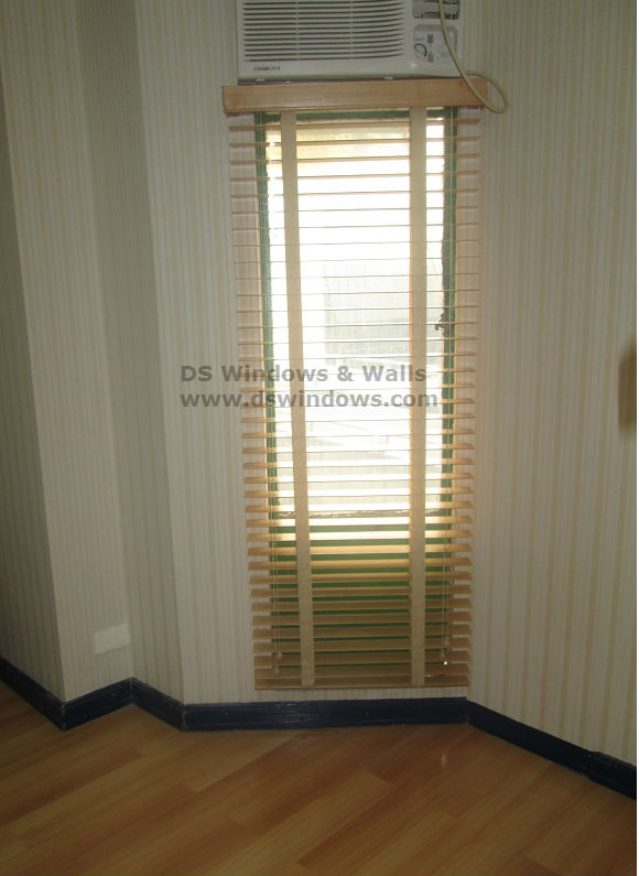 Wood Blinds with Fabric Cloth Tape Installed in Parañaque City