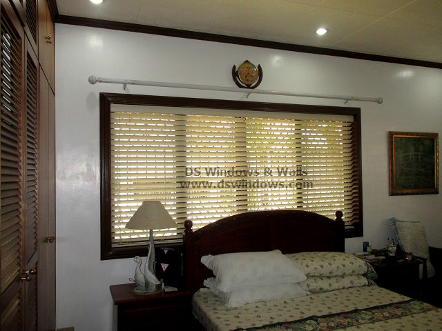 Inside Mounting Wooden Blinds For Decorated Window Frame - Nuvali Laguna, Philippines