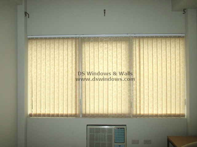 Pansy 921 Brown Fabric Vertical Blinds installed at Fairview Quezon City, Philippines