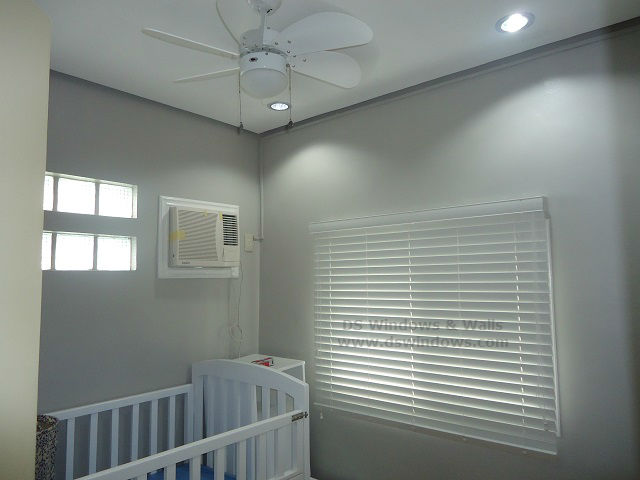 Faux Wood Blinds installed in a Baby Room at Bacoor Cavite, Philippines