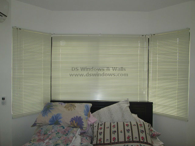 Mini Venetian Blinds Installed in a Bay Window at Bagong Ilog, Pasig City Philippines