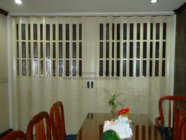 Half Glass French Accordion Door as Room Partition - Metro Manila Installation