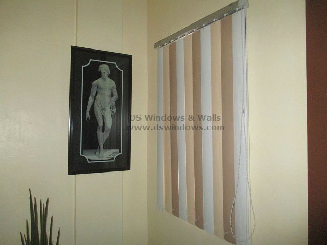 Three Color Combination: PVC Vertical Blinds installed at Taguig City, Philippines