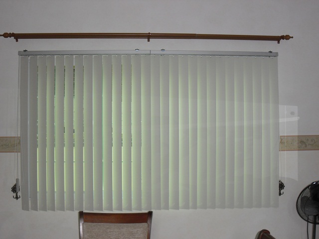 Installed PVC Vertical Blinds at Long-Narrow Window
