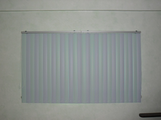Installed PVC Vertical Blinds at Long-Narrow Window