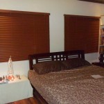 Cherrywood Fauxwood Blinds for Bedroom