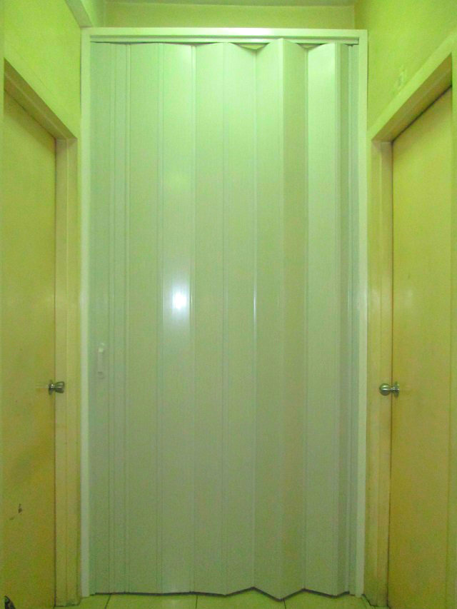 PVC Accordion Door "White ash" Installed at Muntinlupa City, Philippines