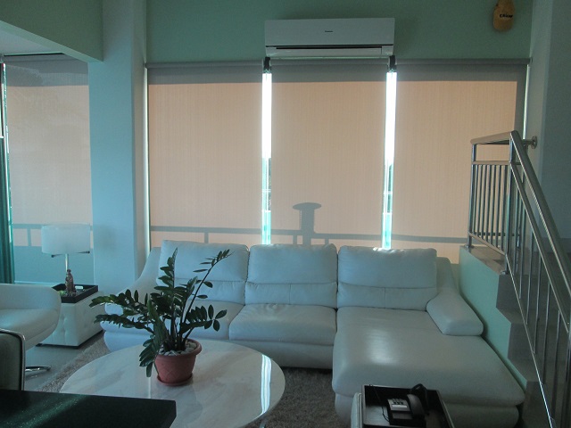 Soothing Home Interior with Roller Blinds