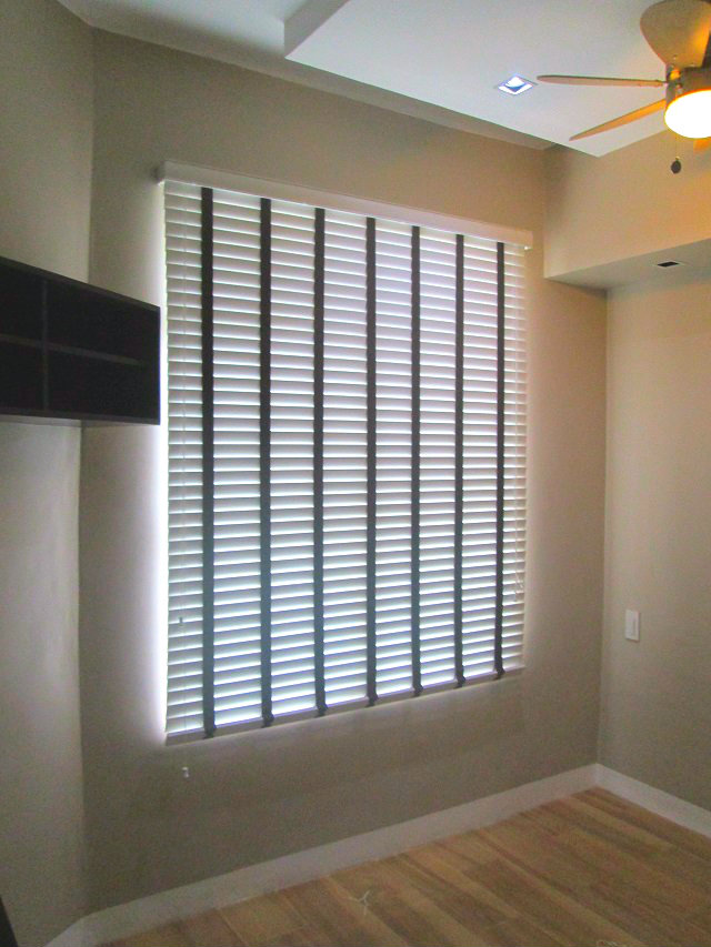 Wooden Blinds with Ladder Tape Installed at Taguig City, Philippines