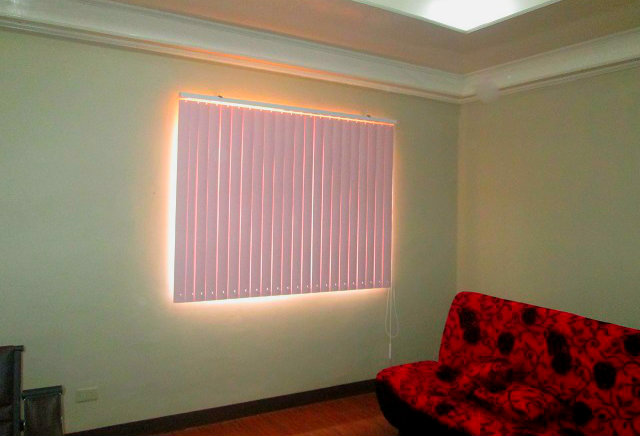 PVC Vertical Blinds Floral Pink Installed at Pasig City, Philippines