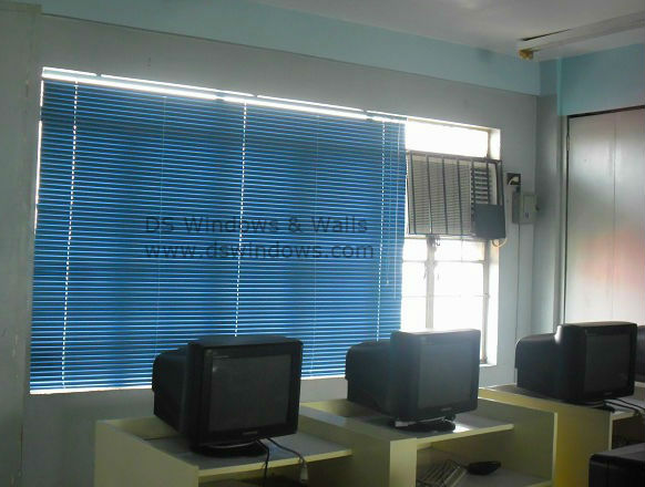 Aluminum Mini Blinds Installed at Computer Room