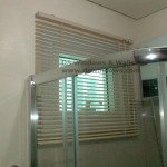 MIni Blinds Installed in the Bathroom.