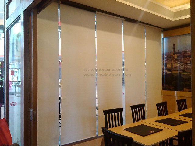 Roller Blinds Installed in a Coffee Shop and Restaurant