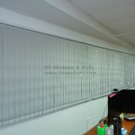Fabric Vertical Blinds in an Office Wide Window