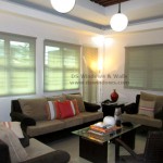 Aluminum Venetian and Roller Blinds Installed in Living Room