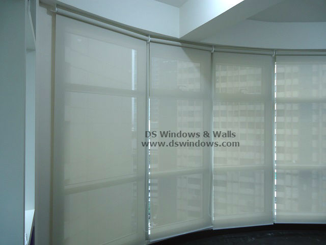 Sunscreen Roller Blinds For Condo Unit Curve Window - Mandaluyong City