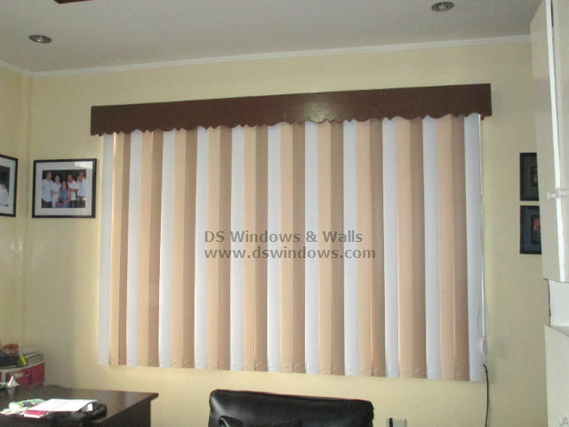 Tri-Color PVC Vertical Blinds Combination for Traditional Interior Design - Taguig City