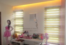Fresh window shades beige color