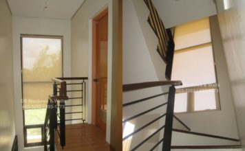 Window stairwell roller blinds