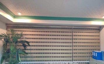 Zebra blinds for office interior design: Makati Project Office Zebra Blinds Makati