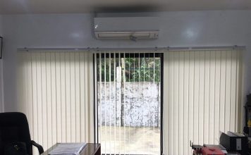 Fabric vertical home office