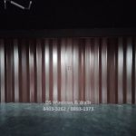 Dark colored folding door