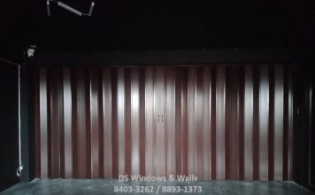 Dark Colored Folding Door for Presentation and Meeting Rooms: Mandaluyong Installation Dark colored folding door