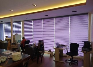 LOSA Bright Colored Korean Blinds – Makati Office Installation Bright colored korean blinds