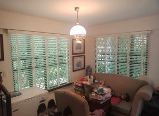 Light Colored Real Wood Best for Your Living Room : Makati Project Real wood living room blinds