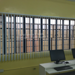 vertical blinds computer room