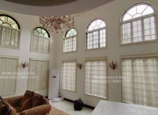 When Arches Meet Order: White Wood Blinds in a Roman-Styled Home – Makati project roman style home makati
