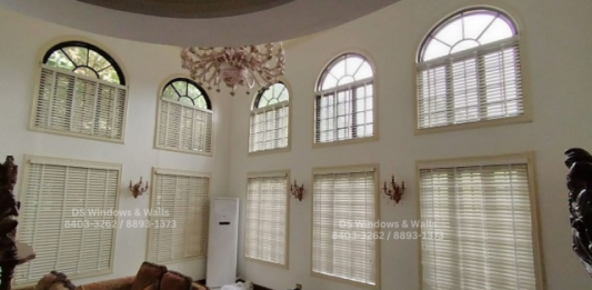 When Arches Meet Order: White Wood Blinds in a Roman-Styled Home – Makati project roman style home makati