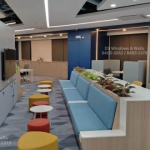 black roll up blinds office